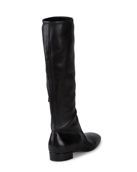 prada stretch leather tall boots|Prada chunky heel ankle boots.